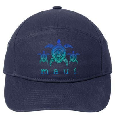 Maui Hawaii Sea Turtles Hawaiian Scuba Diving 7-Panel Snapback Hat