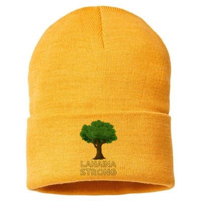 Maui Hawaii Strong Maui Wildfire Lahaina Survivor Sustainable Knit Beanie