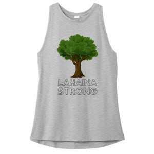 Maui Hawaii Strong Maui Wildfire Lahaina Survivor Ladies PosiCharge Tri-Blend Wicking Tank