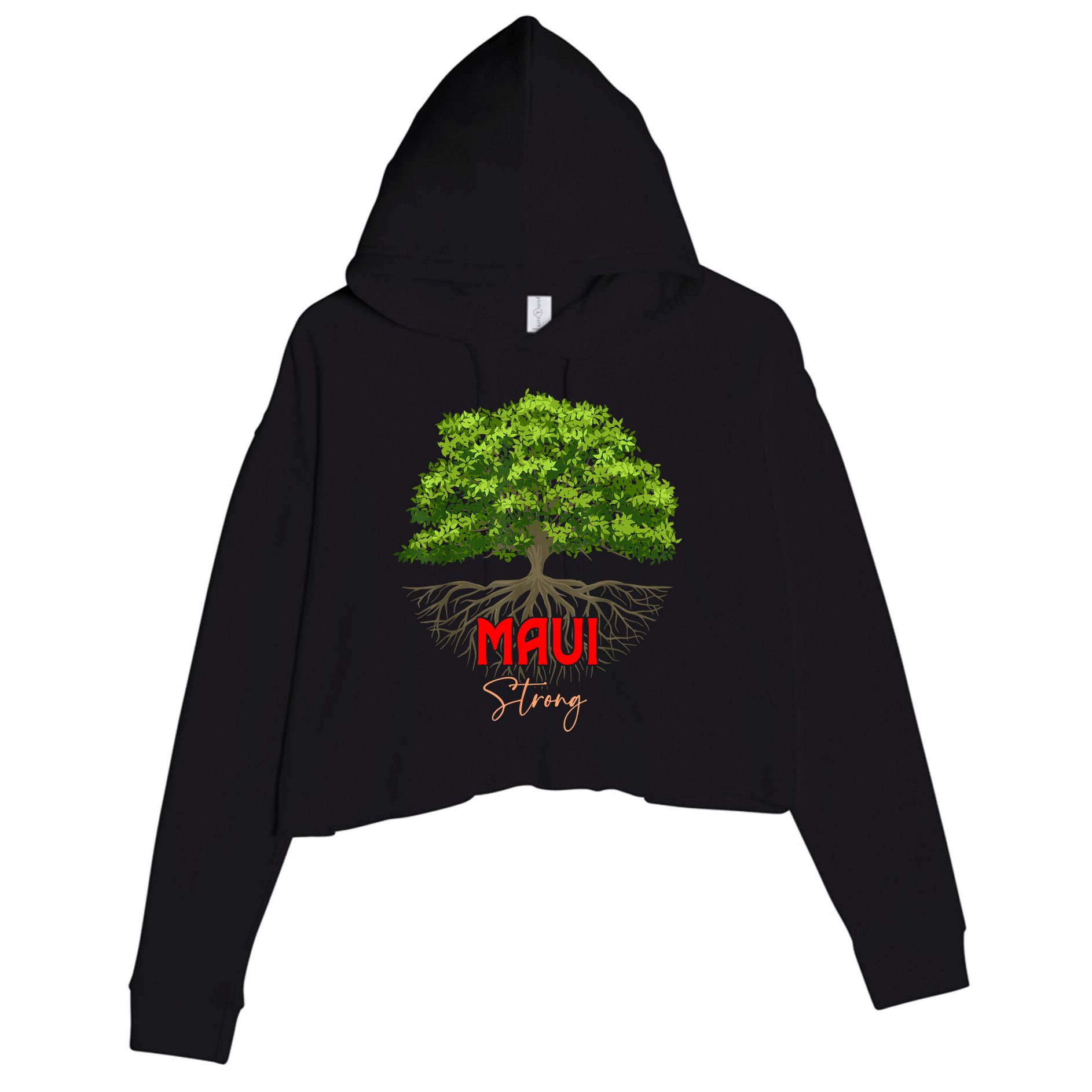 Maui Hawaii Strong Crop Fleece Hoodie