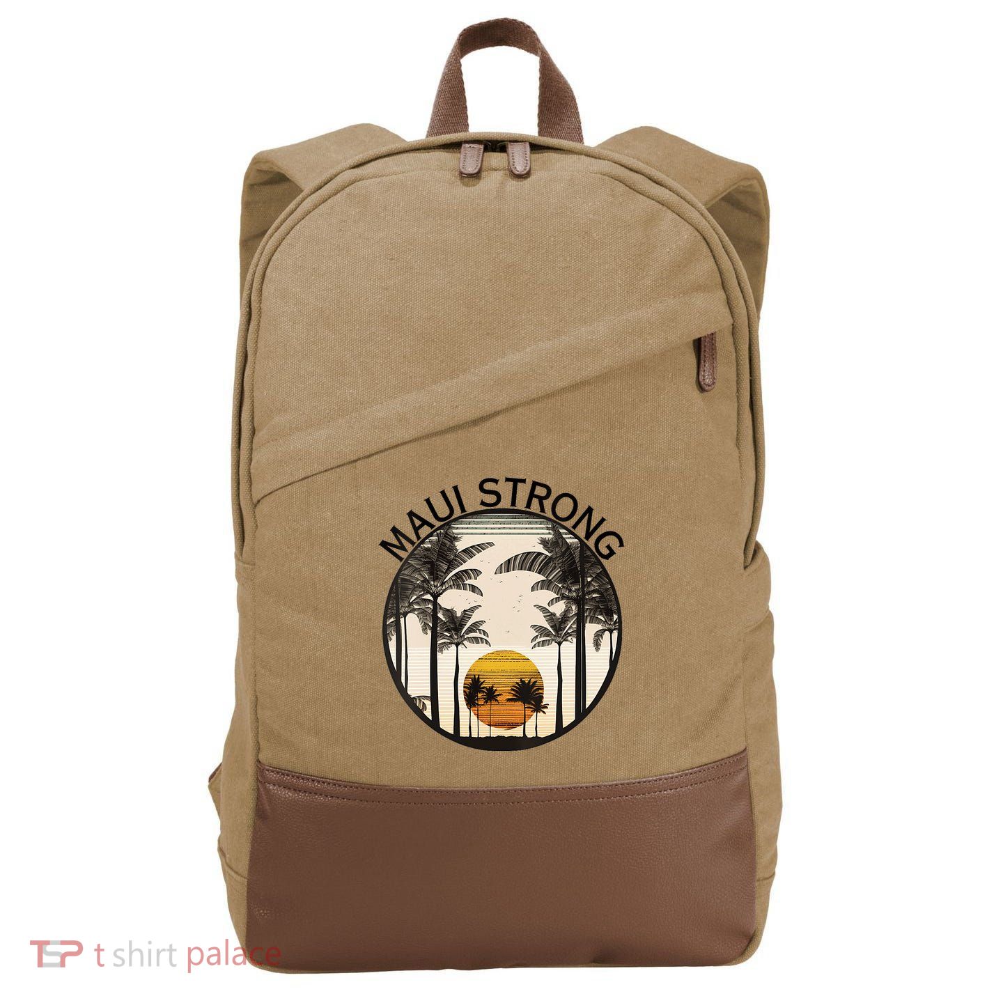Maui Hawaii Strong Pray For Maui Pray For Lahaina Hawaii Cotton Canvas Backpack