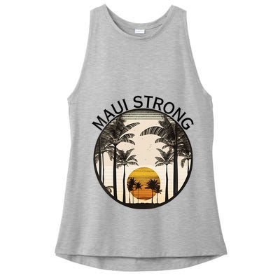 Maui Hawaii Strong Pray For Maui Pray For Lahaina Hawaii Ladies PosiCharge Tri-Blend Wicking Tank