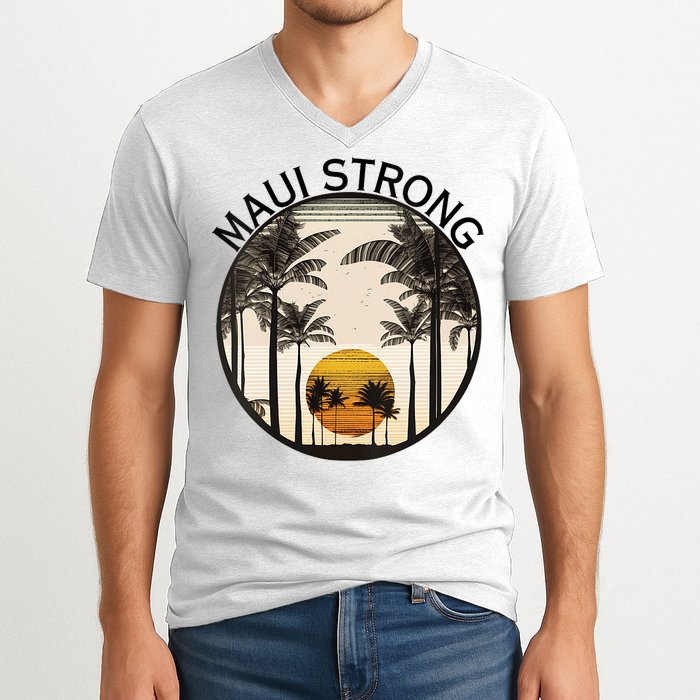 Maui Hawaii Strong Pray For Maui Pray For Lahaina Hawaii V-Neck T-Shirt