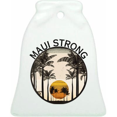 Maui Hawaii Strong Pray For Maui Pray For Lahaina Hawaii Ceramic Bell Ornament