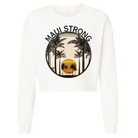 Maui Hawaii Strong Pray For Maui Pray For Lahaina Hawaii Cropped Pullover Crew