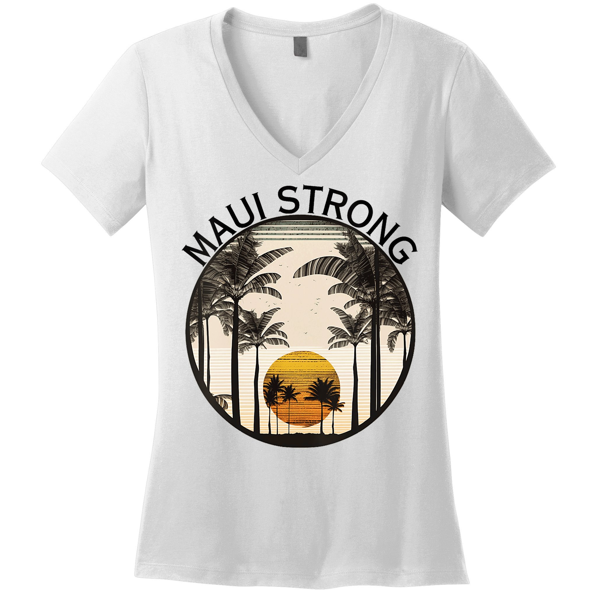 Maui Hawaii Strong Pray For Maui Pray For Lahaina Hawaii Women's V-Neck T-Shirt