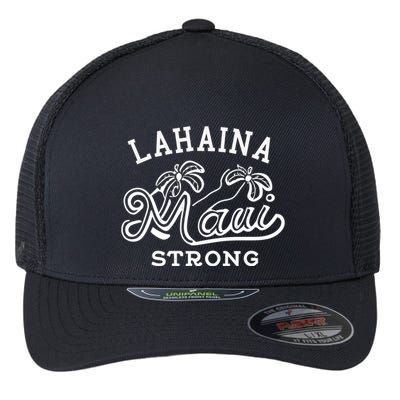 Maui Hawaii Shoreline Supportive Golden Maui Strong Lahaina Banyan Tree Flexfit Unipanel Trucker Cap