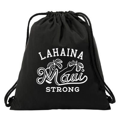 Maui Hawaii Shoreline Supportive Golden Maui Strong Lahaina Banyan Tree Drawstring Bag