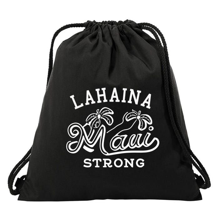 Maui Hawaii Shoreline Supportive Golden Maui Strong Lahaina Banyan Tree Drawstring Bag