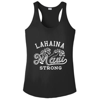 Maui Hawaii Shoreline Supportive Golden Maui Strong Lahaina Banyan Tree Ladies PosiCharge Competitor Racerback Tank