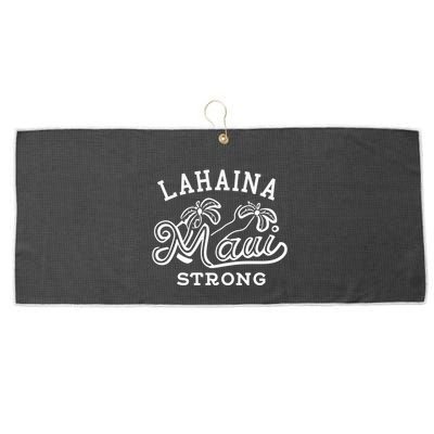 Maui Hawaii Shoreline Supportive Golden Maui Strong Lahaina Banyan Tree Large Microfiber Waffle Golf Towel
