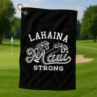 Maui Hawaii Shoreline Supportive Golden Maui Strong Lahaina Banyan Tree Golf Towel