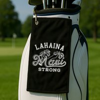 Maui Hawaii Shoreline Supportive Golden Maui Strong Lahaina Banyan Tree Golf Towel