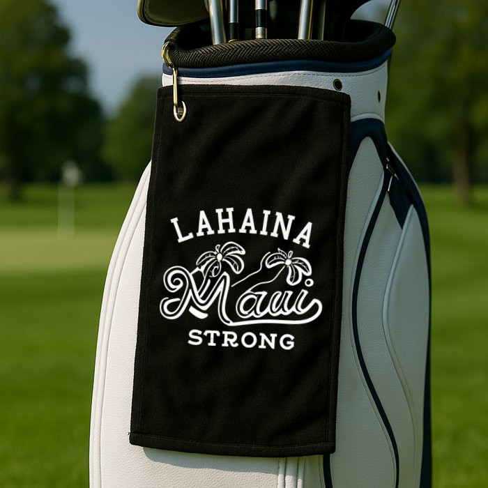 Maui Hawaii Shoreline Supportive Golden Maui Strong Lahaina Banyan Tree Golf Towel