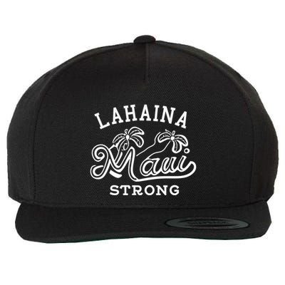 Maui Hawaii Shoreline Supportive Golden Maui Strong Lahaina Banyan Tree Wool Snapback Cap