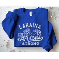 Maui Hawaii Shoreline Supportive Golden Maui Strong Lahaina Banyan Tree Sweatshirt