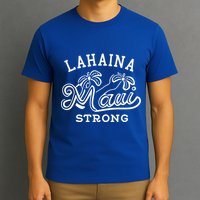 Maui Hawaii Shoreline Supportive Golden Maui Strong Lahaina Banyan Tree T-Shirt