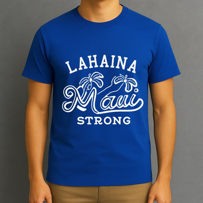Maui Hawaii Shoreline Supportive Golden Maui Strong Lahaina Banyan Tree T-Shirt