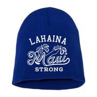 Maui Hawaii Shoreline Supportive Golden Maui Strong Lahaina Banyan Tree Short Acrylic Beanie