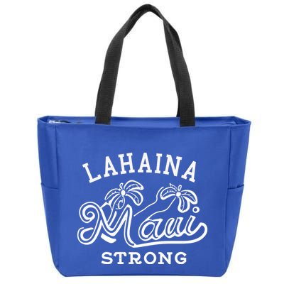 Maui Hawaii Shoreline Supportive Golden Maui Strong Lahaina Banyan Tree Zip Tote Bag