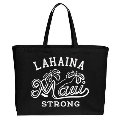 Maui Hawaii Shoreline Supportive Golden Maui Strong Lahaina Banyan Tree Cotton Canvas Jumbo Tote