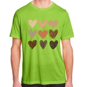 Melanin Hearts Social Justice Equality Bhm Juneteenth Meaningful Gift Adult ChromaSoft Performance T-Shirt