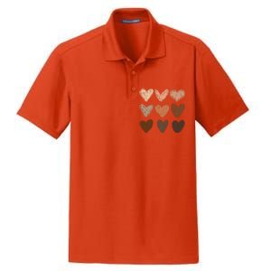 Melanin Hearts Social Justice Equality Bhm Juneteenth Meaningful Gift Dry Zone Grid Polo