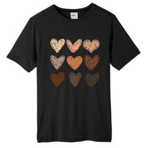 Melanin Hearts Social Justice Equality Bhm Juneteenth Meaningful Gift Tall Fusion ChromaSoft Performance T-Shirt