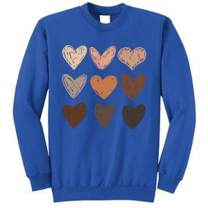 Melanin Hearts Social Justice Equality Bhm Juneteenth Meaningful Gift Sweatshirt