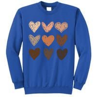 Melanin Hearts Social Justice Equality Bhm Juneteenth Meaningful Gift Sweatshirt