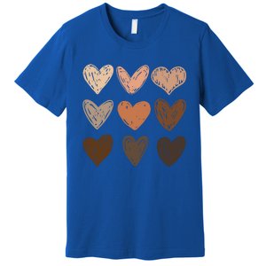 Melanin Hearts Social Justice Equality Bhm Juneteenth Meaningful Gift Premium T-Shirt