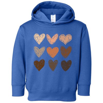 Melanin Hearts Social Justice Equality Bhm Juneteenth Meaningful Gift Toddler Hoodie