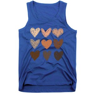 Melanin Hearts Social Justice Equality Bhm Juneteenth Meaningful Gift Tank Top