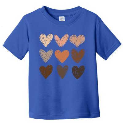 Melanin Hearts Social Justice Equality Bhm Juneteenth Meaningful Gift Toddler T-Shirt