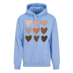 Melanin Hearts Social Justice Equality Bhm Juneteenth Meaningful Gift Unisex Surf Hoodie