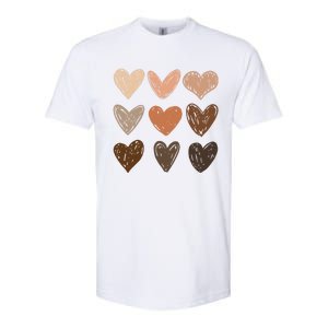 Melanin Hearts Social Justice Equality Bhm Juneteenth Meaningful Gift Softstyle CVC T-Shirt