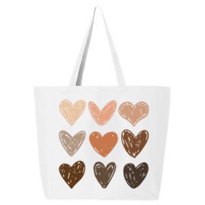 Melanin Hearts Social Justice Equality Bhm Juneteenth Meaningful Gift 25L Jumbo Tote