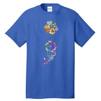 Mental Health Semicolon Flower Tall T-Shirt