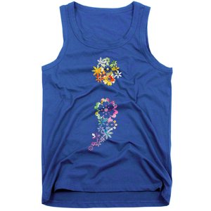 Mental Health Semicolon Flower Tank Top