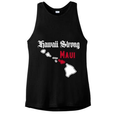 Maui Hawaii Strong Hawaii Stay With Maui Hawaii Ladies PosiCharge Tri-Blend Wicking Tank