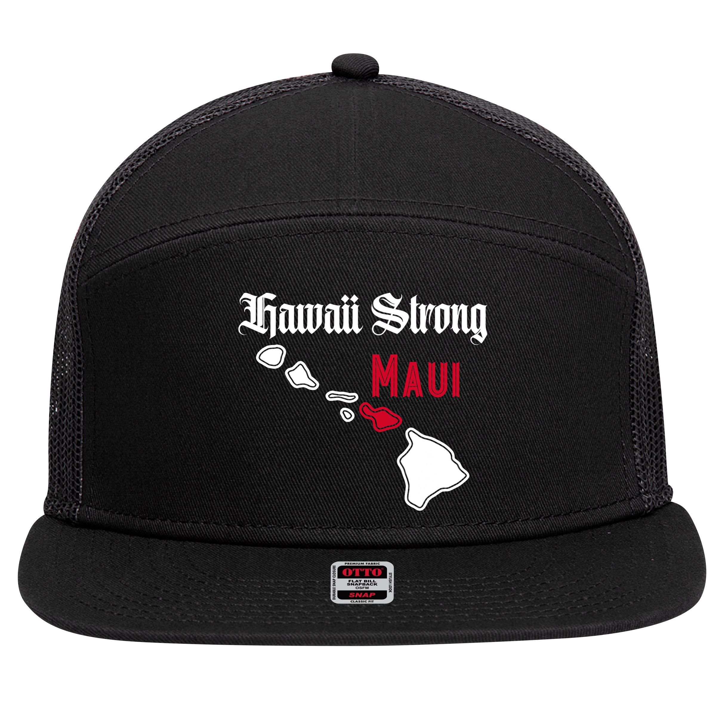 Maui Hawaii Strong Hawaii Stay With Maui Hawaii 7 Panel Mesh Trucker Snapback Hat