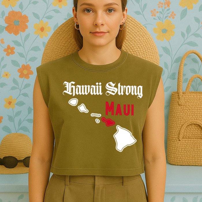 Maui Hawaii Strong Hawaii Stay With Maui Hawaii Garment-Dyed Women's Muscle Tee