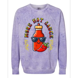 More Hot Sauce Spicy Food Lover Kawaii Colorblast Crewneck Sweatshirt