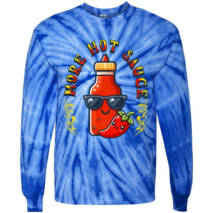 More Hot Sauce Spicy Food Lover Kawaii Tie-Dye Long Sleeve Shirt