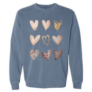 Melanin Hearts Skin Tone Gift Shades Of Melanin Black Pride Gift Garment-Dyed Sweatshirt