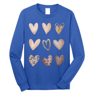 Melanin Hearts Skin Tone Gift Shades Of Melanin Black Pride Gift Long Sleeve Shirt