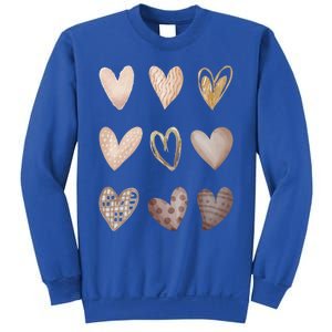 Melanin Hearts Skin Tone Gift Shades Of Melanin Black Pride Gift Sweatshirt