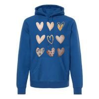 Melanin Hearts Skin Tone Gift Shades Of Melanin Black Pride Gift Premium Hoodie