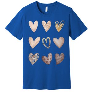 Melanin Hearts Skin Tone Gift Shades Of Melanin Black Pride Gift Premium T-Shirt