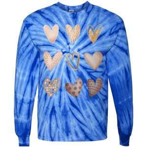 Melanin Hearts Skin Tone Gift Shades Of Melanin Black Pride Gift Tie-Dye Long Sleeve Shirt